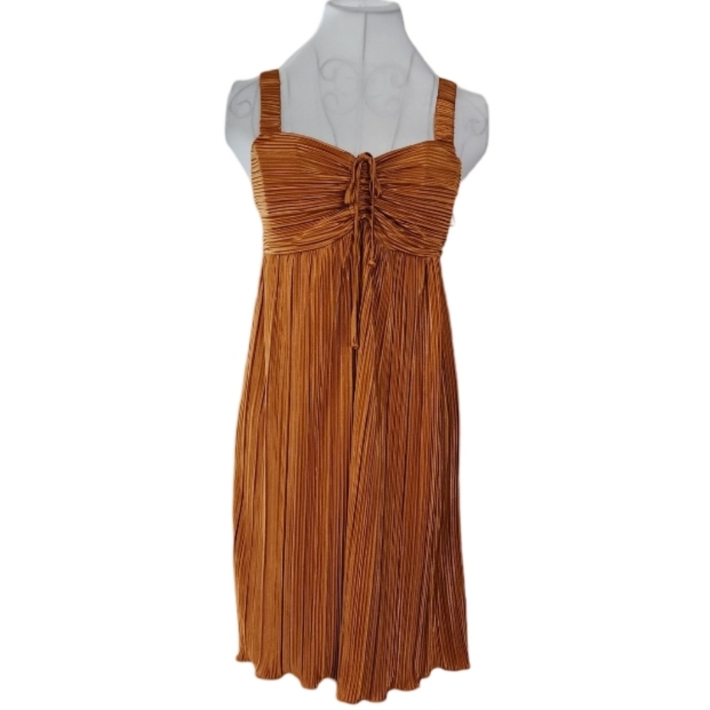 NWT Kirious Copper Color Fit and Flare Mini Dress Women's Medium‎